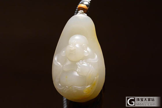 独籽 黄皮 弥勒佛 精品挂件_挂件和田玉