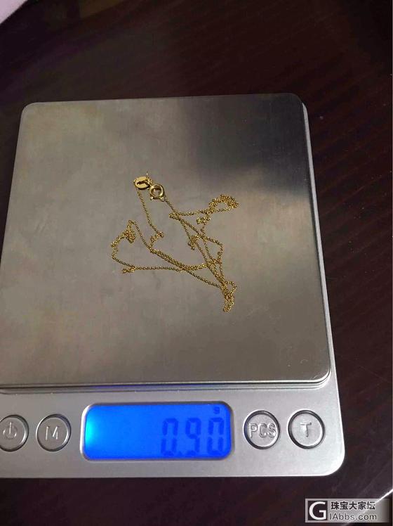 210元出18k黄素链（0.9g）！_K金项链