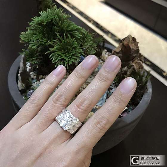 吕家戒指 狮子狗和蝶恋花 清晰图_戒指银