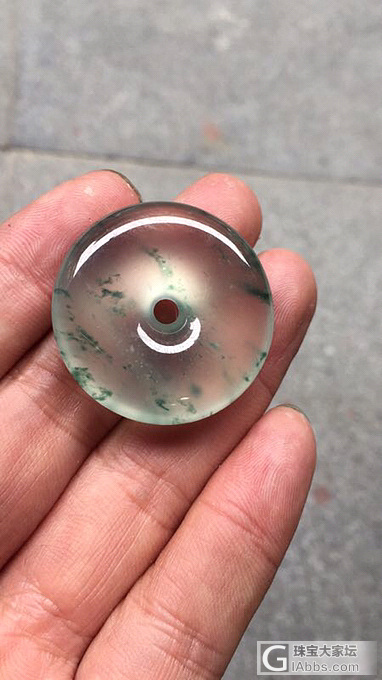 翡翠 玻璃种飘花平安扣_平安扣翡翠