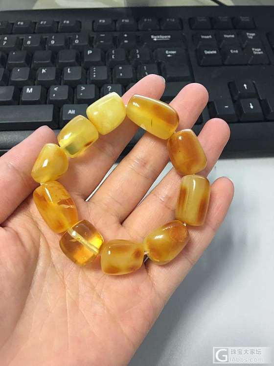 帮忙看看我的蜜蜡咋样_珠串蜜蜡