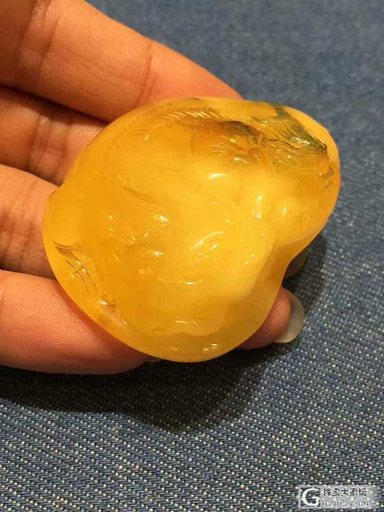 鸡油黄蜜蜡吉祥雕件 貔貅招财辟邪全品三无哦_挂件琥珀蜜蜡