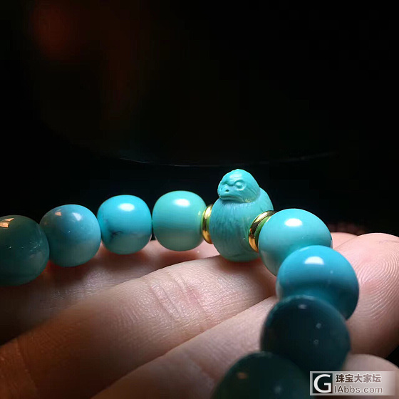 老型朱雀手串_珠串松石