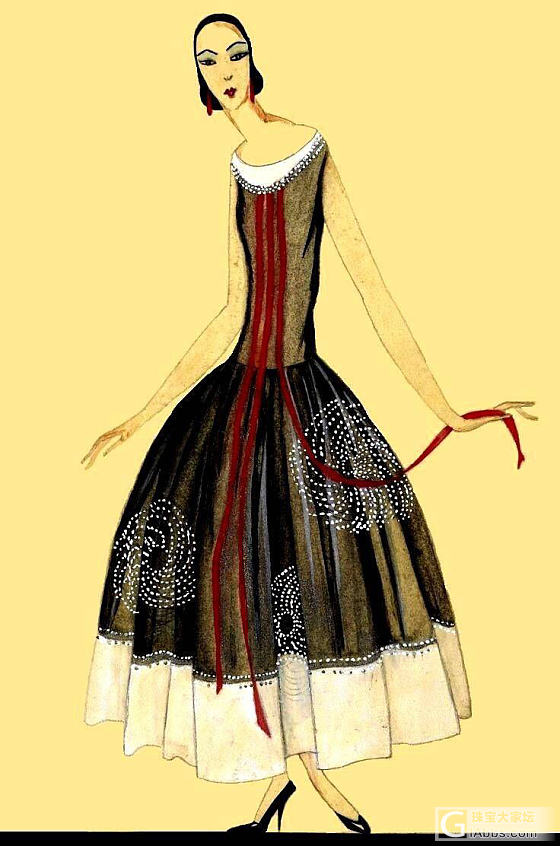 法国时装20年代的服装设计手稿也是美得不要不要的_设计