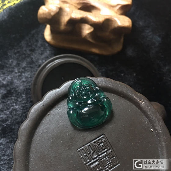 翡翠 高冰蓝水佛_挂件翡翠