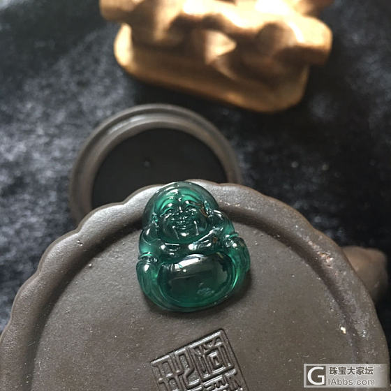 翡翠 高冰蓝水佛_挂件翡翠