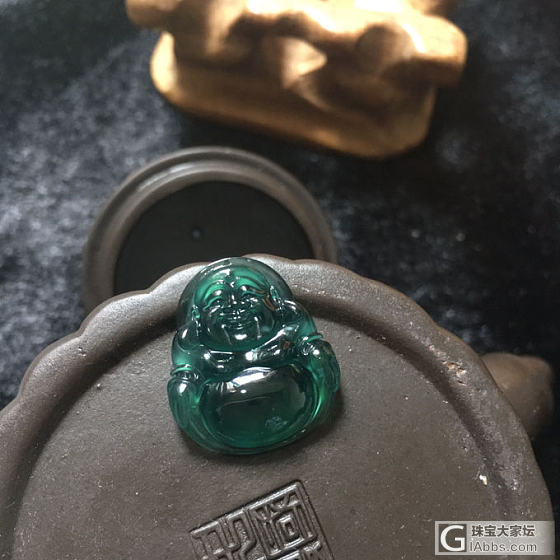 翡翠 高冰蓝水佛_挂件翡翠