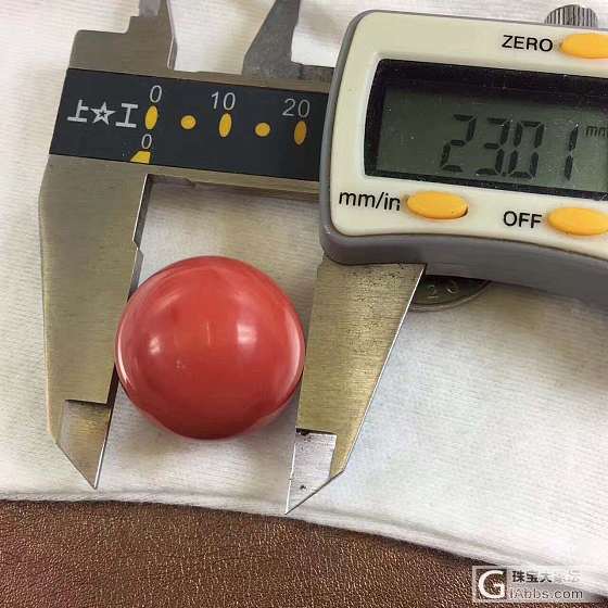 momo圆珠 直径23mm 一号色上 大珠子好颜色,非常难得。还没打孔_配件珊瑚