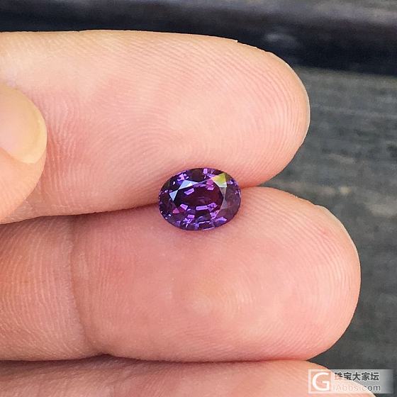 1.44ct 斯里兰卡 无烧 紫色 艳紫 椭圆 蓝宝石 戒指 镶嵌定制_刻面宝石蓝宝石