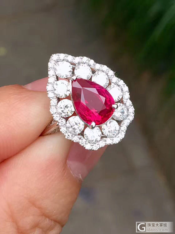 3.02ct，产地：莫桑比克，无烧红宝戒指，配石2.26ct，欢迎询价！_红宝石戒指