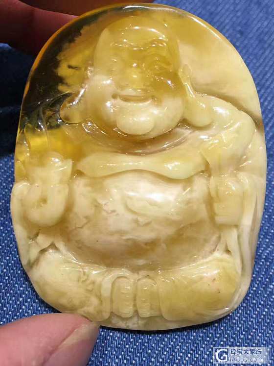 夫子莞尔而笑_挂件琥珀蜜蜡