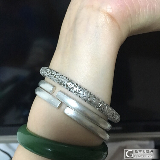 晒晒我的老银器_手镯银