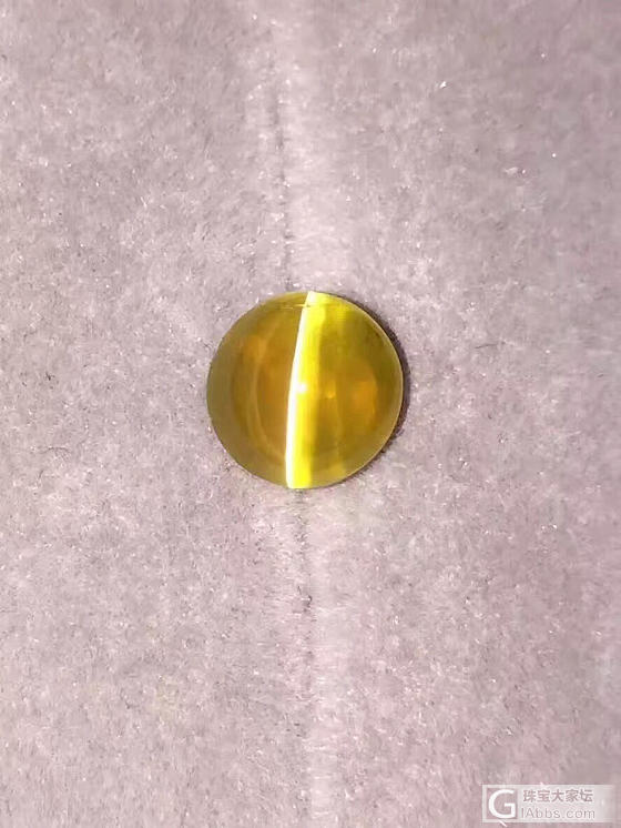 5.02ct，金绿猫眼。greenish-yellow，眼线犀利颜色漂亮。配GR..._蛋面猫眼