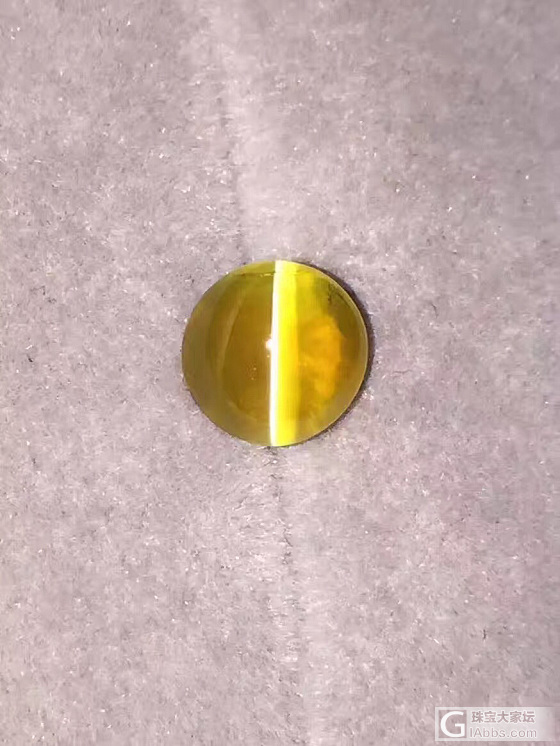 5.02ct，金绿猫眼。greenish-yellow，眼线犀利颜色漂亮。配GR..._蛋面猫眼