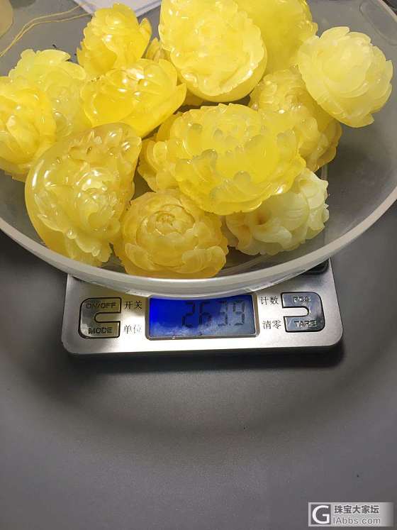新出一批牡丹花，有意向的朋友联系我[微笑]_琥珀蜜蜡