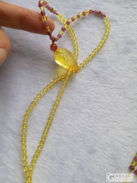 天然金珀项链 金珀吊坠_项链金珀