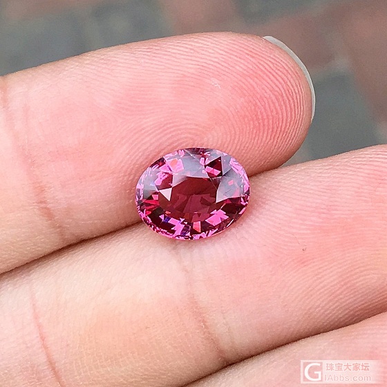 3.30ct 坦桑尼亚 粉 粉红 椭圆 Malaya 马拉雅 石榴石 收藏 定制_石榴石刻面宝石