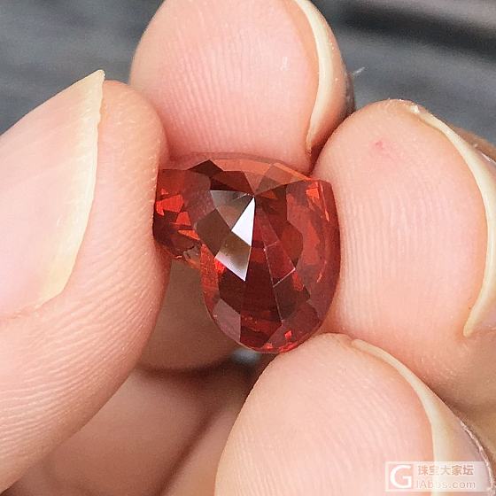 7.41ct 坦桑尼亚 橘红 心形 大师切工 Malaya 石榴石 收藏 定制_石榴石刻面宝石