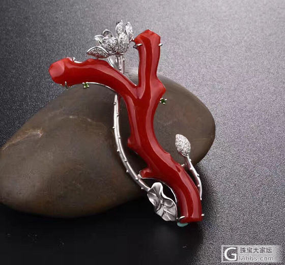 美美的红色宝石，😘_镶嵌珊瑚