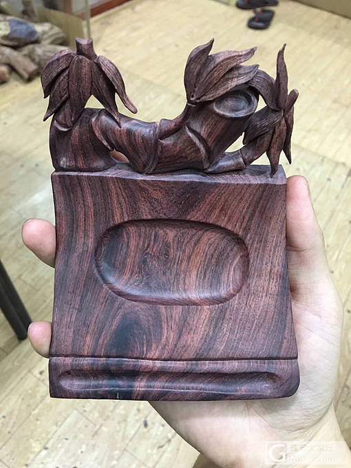 海南黄花梨紫油梨笔洗_海南黄花梨笔洗黄花梨