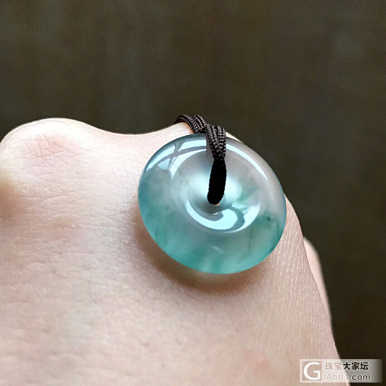 翡翠 冰种 飘花 扣子 平安扣_翡翠