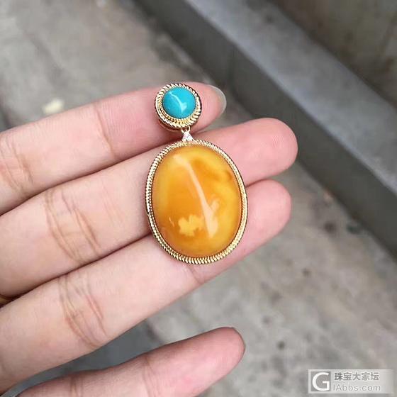 老蜡18k吊坠_吊坠蜜蜡