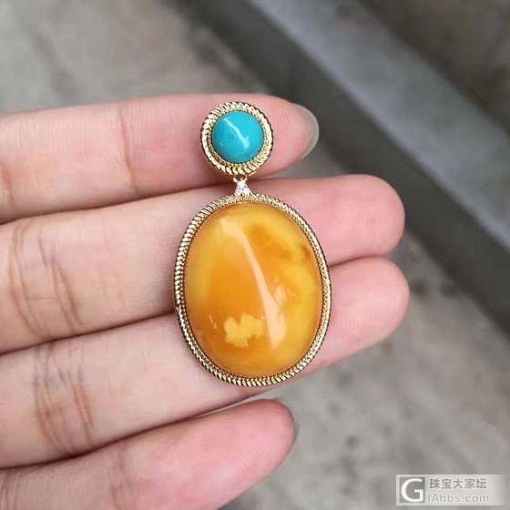 老蜡18k吊坠_吊坠蜜蜡