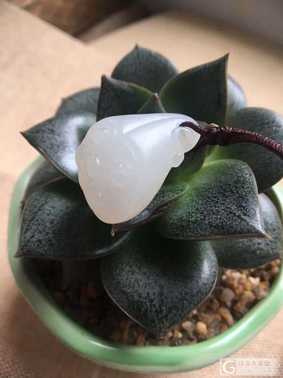又下雨了，晒一个小莲蓬_挂件和田玉