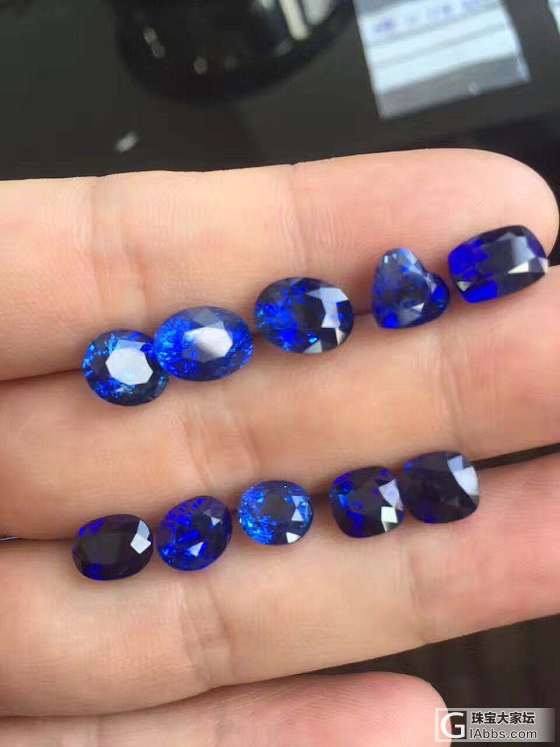 皇家蓝&矢车菊 2-4克拉 蓝宝石玻璃体_刻面宝石蓝宝石