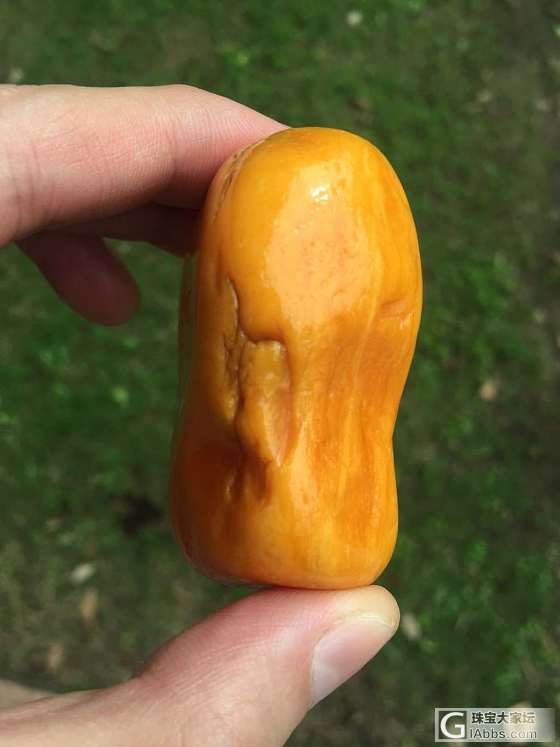 丹麦海漂老腊（黄油）一块，大家看看！_原石蜜蜡