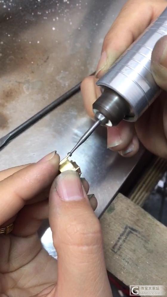 吸珠制作镶嵌石位槽～4爪镶槽制作练习中_金工