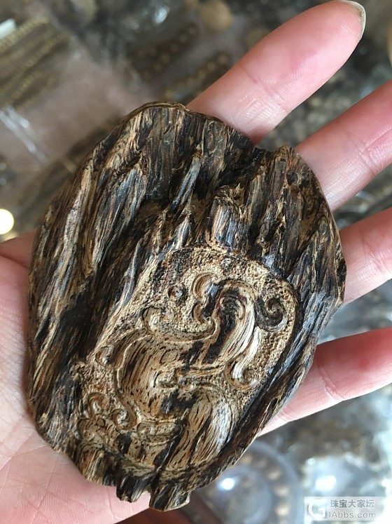 霸气的半沉沉香牌子/挂坠/把件料_牌子沉香