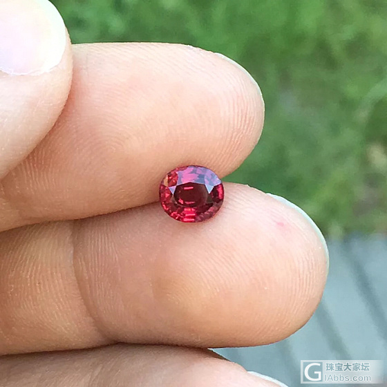 1.06ct 斯里兰卡 水红 椭圆 全净 石榴石 整颗68_刻面宝石石榴石