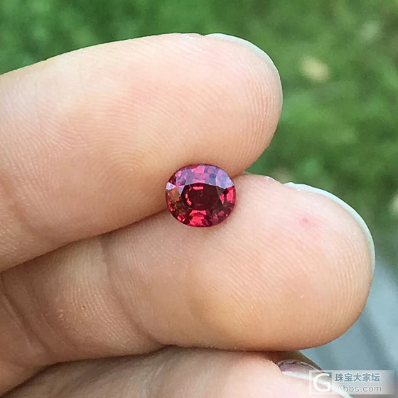 1.06ct 斯里兰卡 水红 椭圆 全净 石榴石 整颗68_刻面宝石石榴石