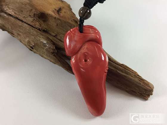 一号色 活料 momo笑佛，尺寸:19x45mm_吊坠珊瑚