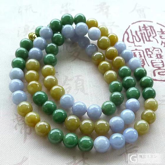 想买一条种水好的三色小珠链配坠子_翡翠
