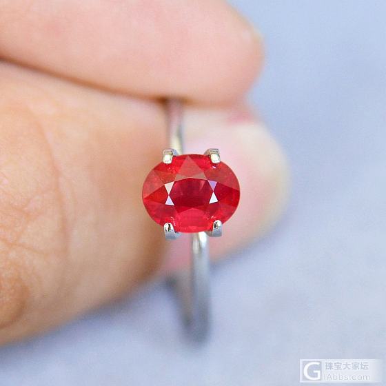 1.24ct 莫桑比克 鸽血红 椭圆 丝绒 silky 无烧 红宝石 GRS_刻面宝石红宝石