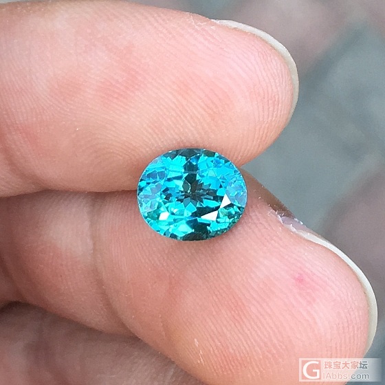 1.95ct 马达加斯加 帕拉伊巴 霓虹蓝 湖蓝 椭圆 磷灰石 收藏 A05_刻面宝石磷灰石