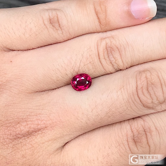 1.55ct 非洲 红色 妖艳 椭圆 Rubellite 红宝碧玺 卢比来_碧玺刻面宝石