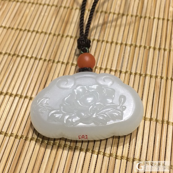 富贵牡丹锁_挂件和田玉