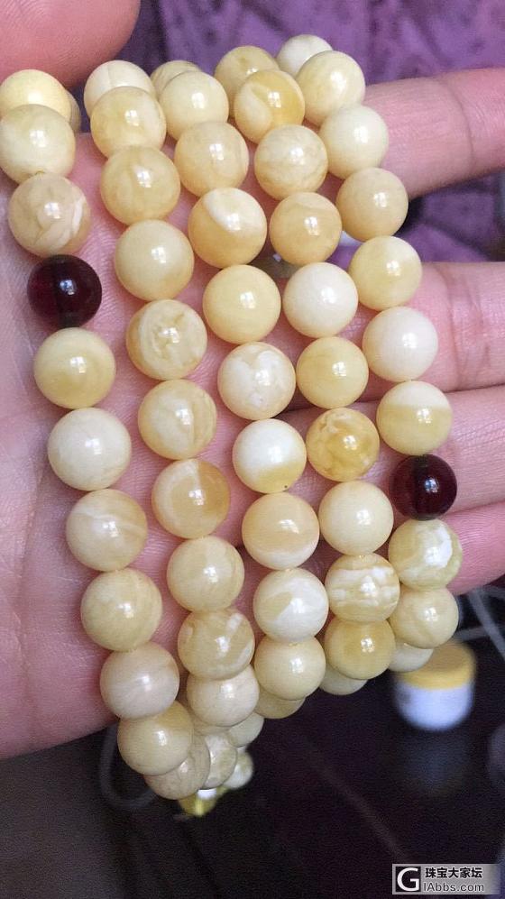 开心开心开心，终于买到给我妈的白花108了_蜜蜡珠串