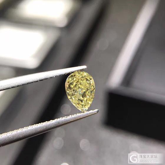 1.04ct FY VVS2 GIA水滴 广州现货_彩钻