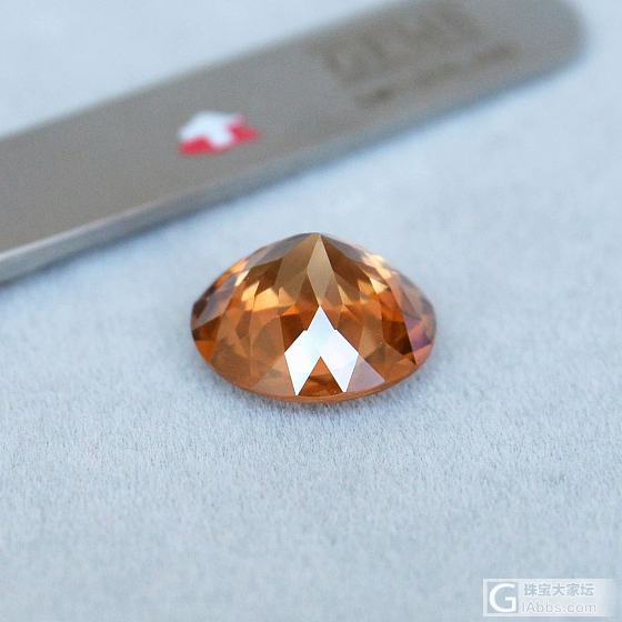 8.95ct 非洲 橘黄色椭圆形 天然 锆石 戒指 吊坠 镶嵌定制 GemArt_锆石刻面宝石