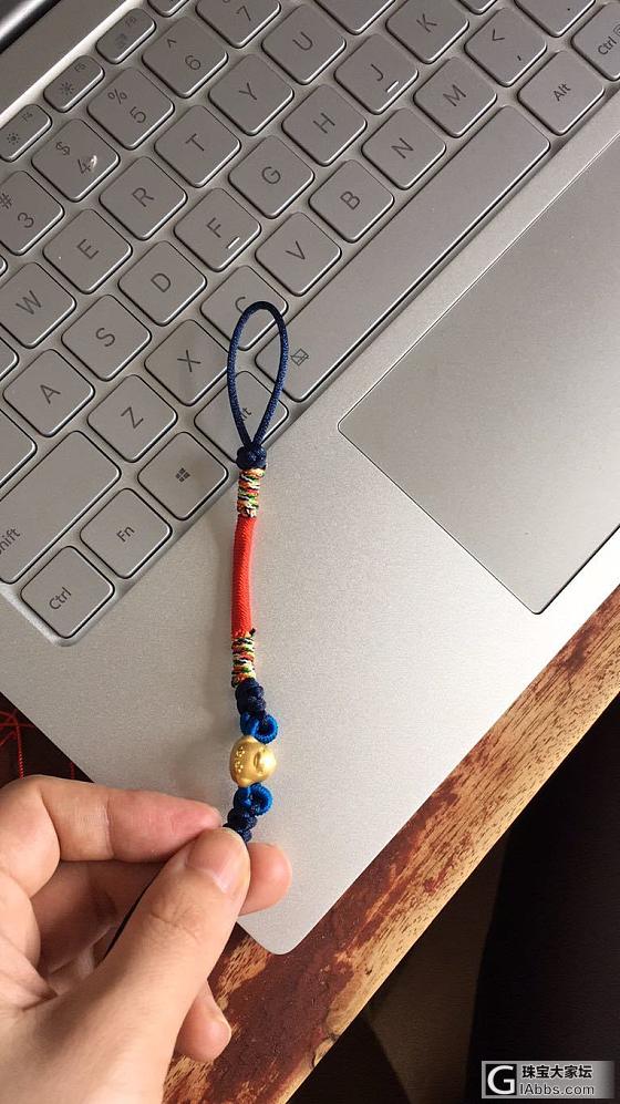 晒个新鲜出炉的手链_编绳金
