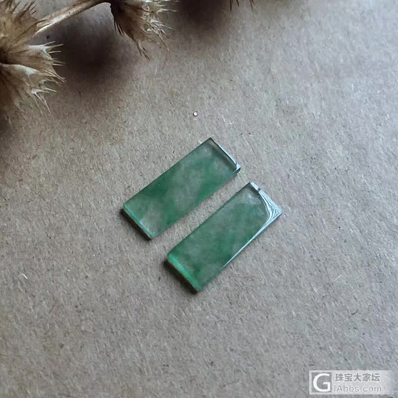 飘水草的小牌子一对_牌子翡翠