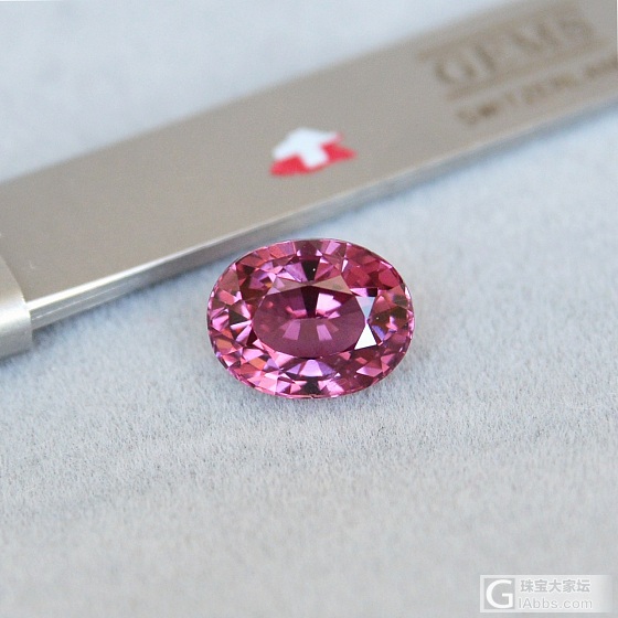 3.99ct 坦桑尼亚 粉色 椭圆 Malaya 马拉雅 石榴石 GemArt_石榴石刻面宝石