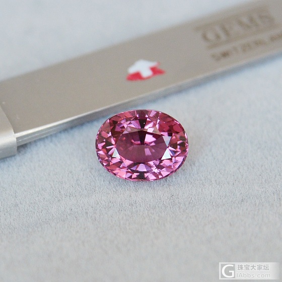 3.99ct 坦桑尼亚 粉色 椭圆 Malaya 马拉雅 石榴石 GemArt_石榴石刻面宝石