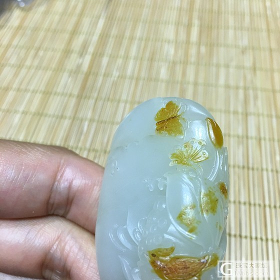 花开见喜_挂件和田玉