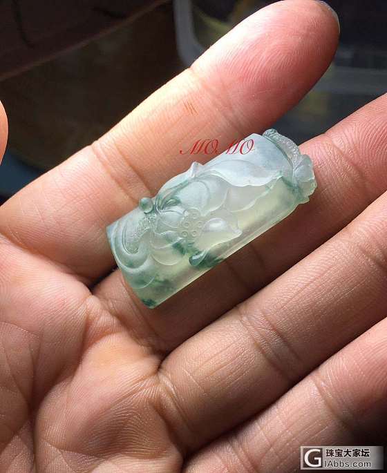 高冰飘花荷花牌从料子到毛货_明料翡翠