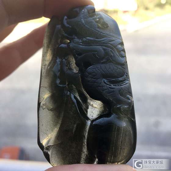 天然绿幽灵龙牌_牌子绿幽灵